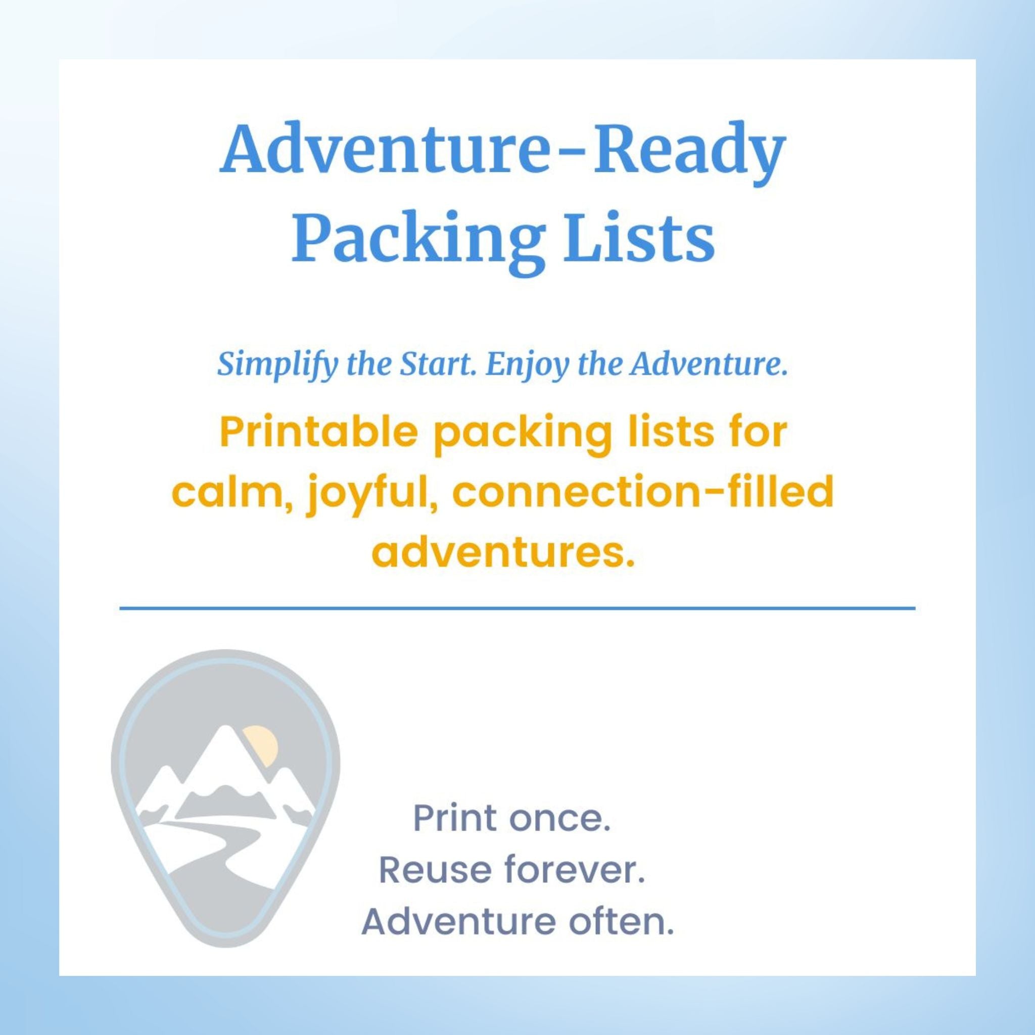 Adventure-Ready Packing Lists